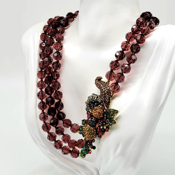 Heidi Daus Holiday Cornucopia Necklace with Multicolor Swarovski Crystals - Picture 8 of 13